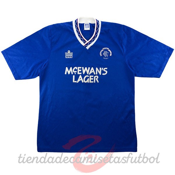 Casa Camiseta Rangers Retro 1990 1992 Azul Camisetas Originales Baratas