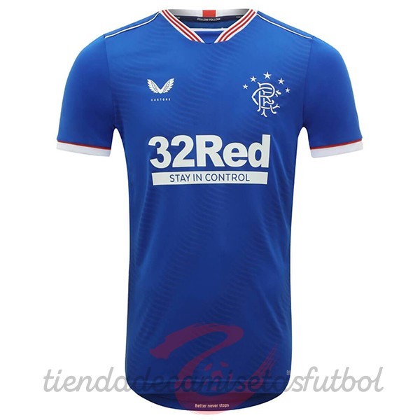 Casa Camiseta Rangers 2020 2021 Azul Camisetas Originales Baratas