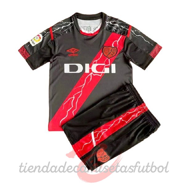 Segunda Conjunto De Niños Rayo Vallecano 2021 2022 Rojo Camisetas Originales Baratas