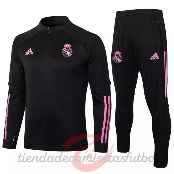 Chandal Real Madrid 2020 2021 Negro Rosa Camisetas Originales Baratas