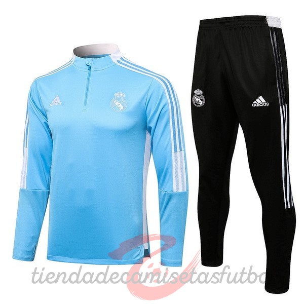 Chandal Real Madrid 2021 2022 Azul Blanco Negro Camisetas Originales Baratas