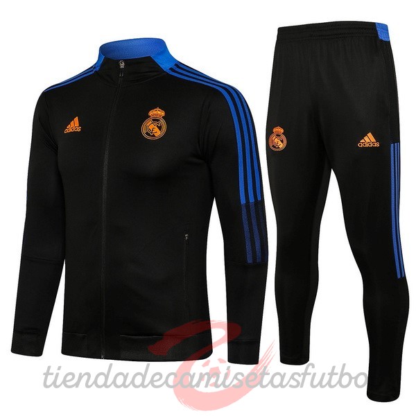 Chandal Real Madrid 2021 2022 Negro I Azul Camisetas Originales Baratas