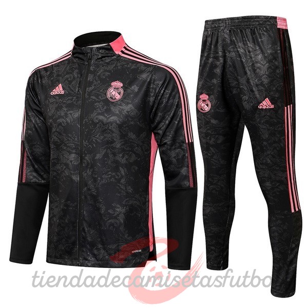 Chandal Real Madrid 2021 2022 Negro I Rosa Camisetas Originales Baratas