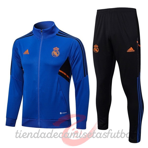 Chandal Real Madrid 2022 2023 Azul Negro Camisetas Originales Baratas