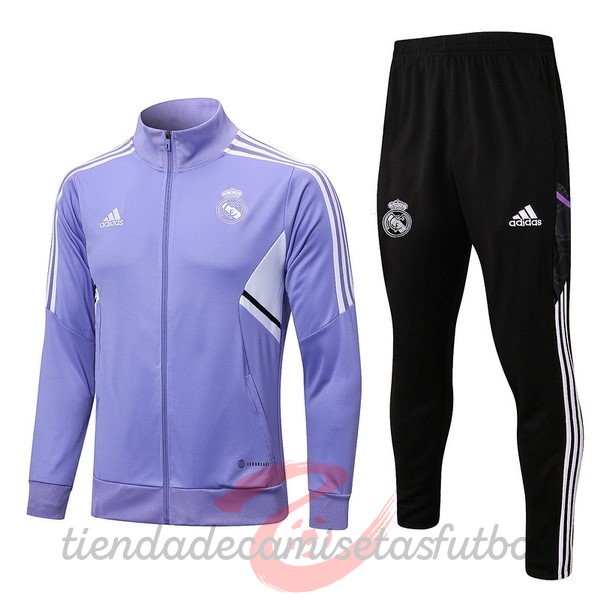 Chandal Real Madrid 2022 2023 Purpura Negro Camisetas Originales Baratas