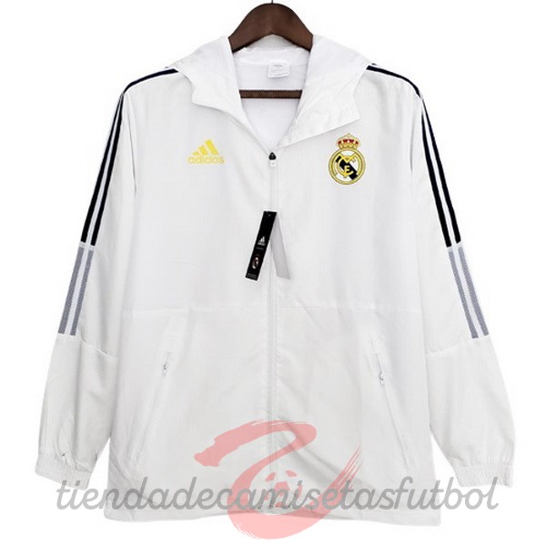Rompevientos Real Madrid 2022 2023 Blanco Camisetas Originales Baratas