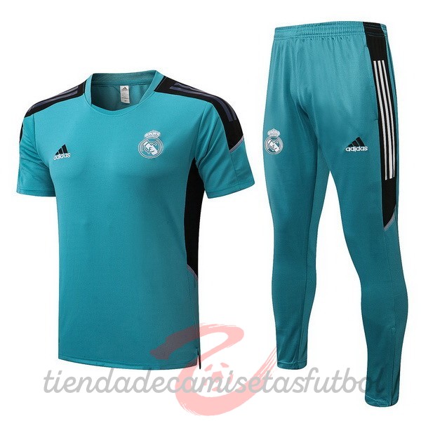 Entrenamiento Conjunto Completo Real Madrid 2022 2023 Verde Negro Camisetas Originales Baratas