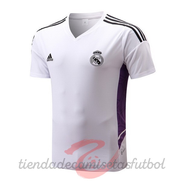 Entrenamiento Real Madrid 2022 2023 Blanco I Purpura Camisetas Originales Baratas