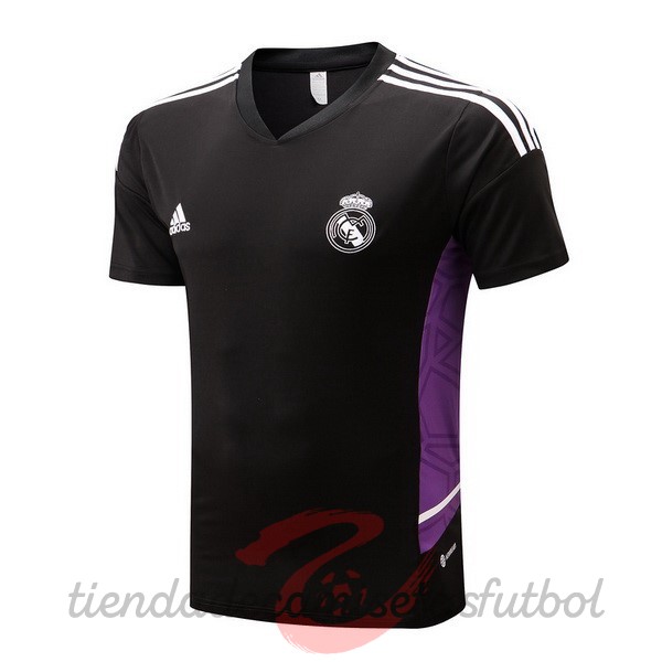 Entrenamiento Real Madrid 2022 2023 Negro Purpura Camisetas Originales Baratas