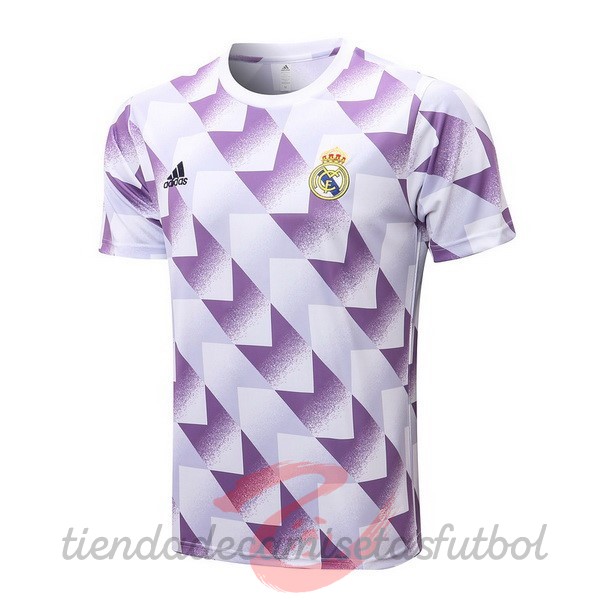 Entrenamiento Real Madrid 2022 2023 Purpura Blanco Camisetas Originales Baratas