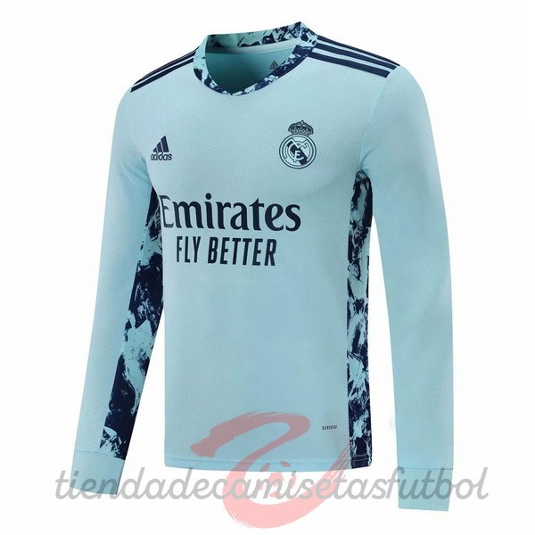 Casa Manga Larga Real Madrid 2020 2021 Azul Camisetas Originales Baratas