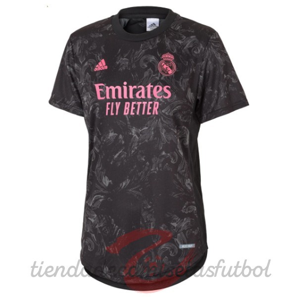 Tercera Camiseta Mujer Real Madrid 2020 2021 Negro Camisetas Originales Baratas