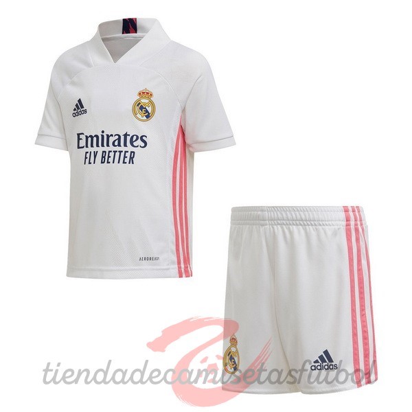 Casa Conjunto De Niños Real Madrid 2020 2021 Blanco Camisetas Originales Baratas