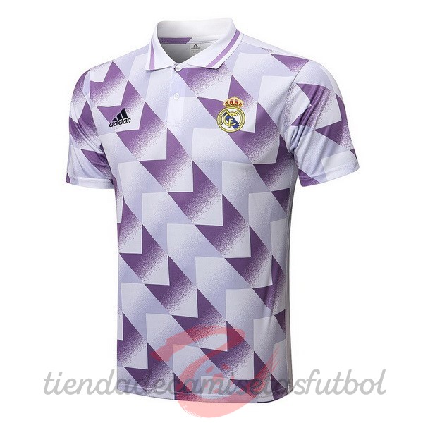Polo Real Madrid 2022 2023 Purpura Blanco Camisetas Originales Baratas