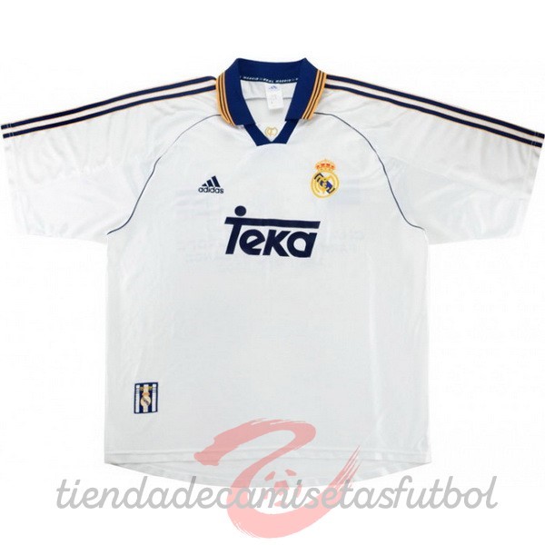 Casa Camiseta Real Madrid Retro 1999 2000 Blanco Camisetas Originales Baratas