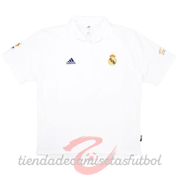 Casa Camiseta Real Madrid Retro 2001 2002 Blanco Camisetas Originales Baratas