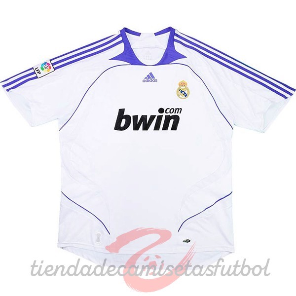 Casa Camiseta Real Madrid Retro 2007 2008 Blanco Camisetas Originales Baratas