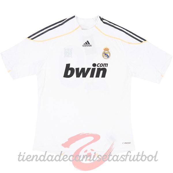 Casa Camiseta Real Madrid Retro 2009 2010 Blanco Camisetas Originales Baratas