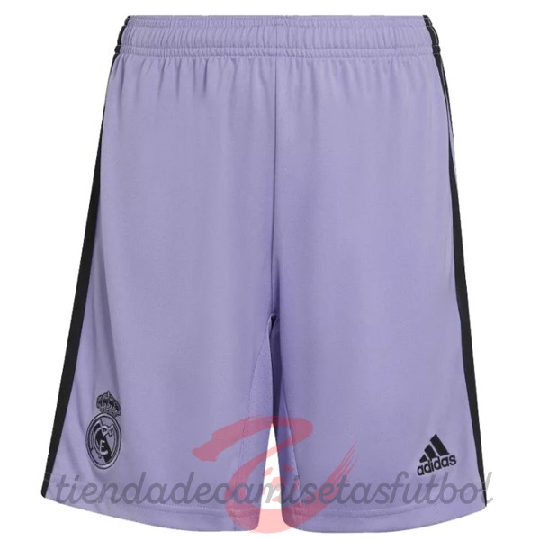 Segunda Pantalones Real Madrid 2022 2023 Purpura Camisetas Originales Baratas