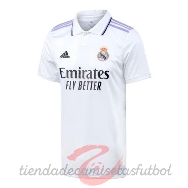 Tailandia Casa Camiseta Real Madrid 2022 2023 Blanco Camisetas Originales Baratas