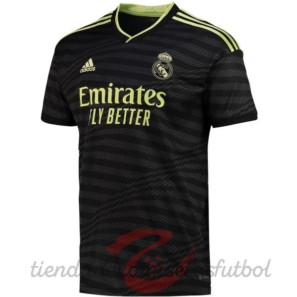Tailandia Tercera Camiseta Real Madrid 2022 2023 Negro Camisetas Originales Baratas