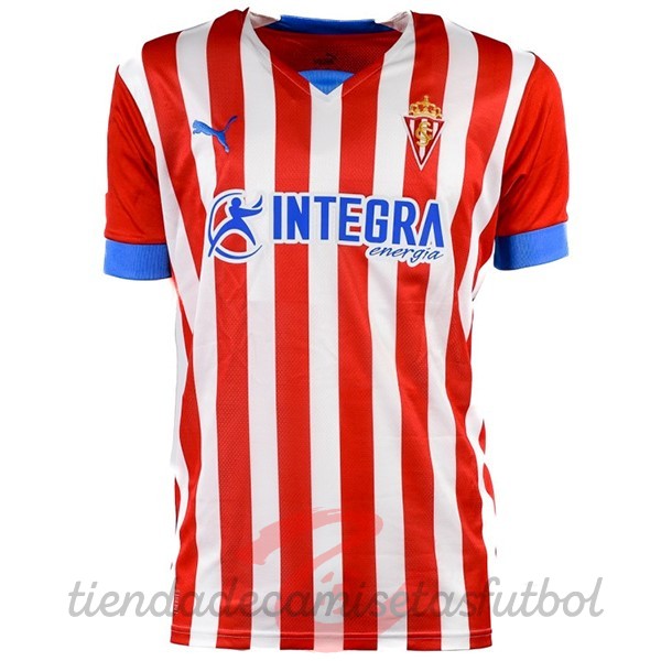 Casa Camiseta Real Sporting de Gijón 2022 2023 Rojo Camisetas Originales Baratas