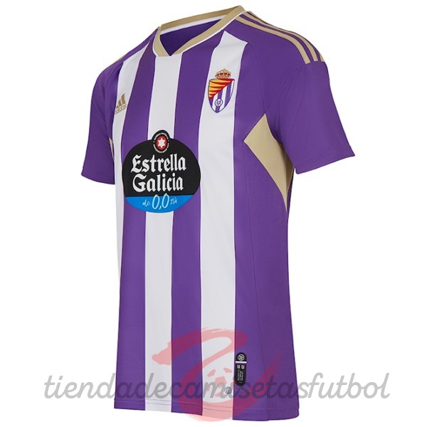 Casa Camiseta Real Valladolid 2022 2023 Blanco Purpura Camisetas Originales Baratas