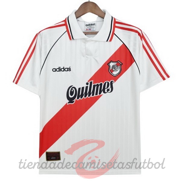 Casa Camiseta River Plate Retro 1995 1996 Blanco Camisetas Originales Baratas