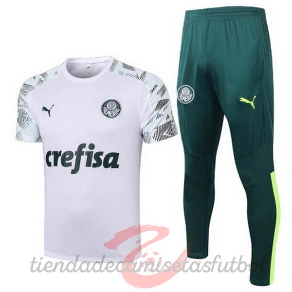Entrenamiento Conjunto Completo Palmeiras 2020 2021 Blanco Verde Camisetas Originales Baratas