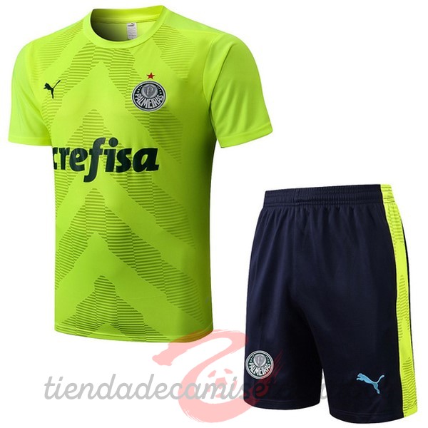 Entrenamiento Conjunto Completo Palmeiras 2022 2023 Amarillo Camisetas Originales Baratas