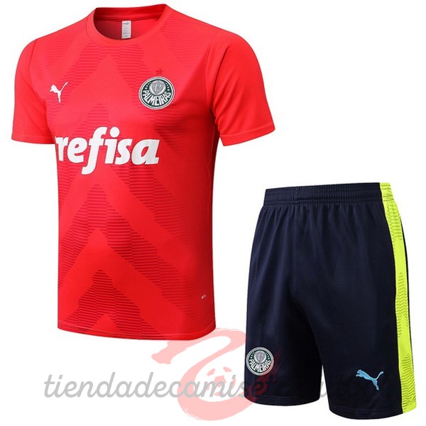 Entrenamiento Conjunto Completo Palmeiras 2022 2023 Rojo Camisetas Originales Baratas