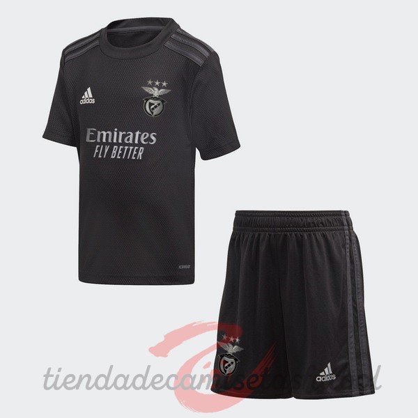 Segunda Conjunto De Niños Benfica 2020 2021 Negro Camisetas Originales Baratas