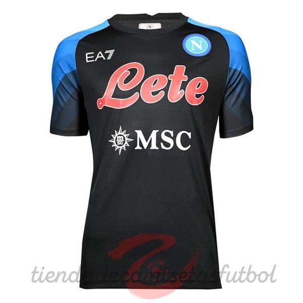 Entrenamiento Napoli 2022 2023 Negro Azul Camisetas Originales Baratas