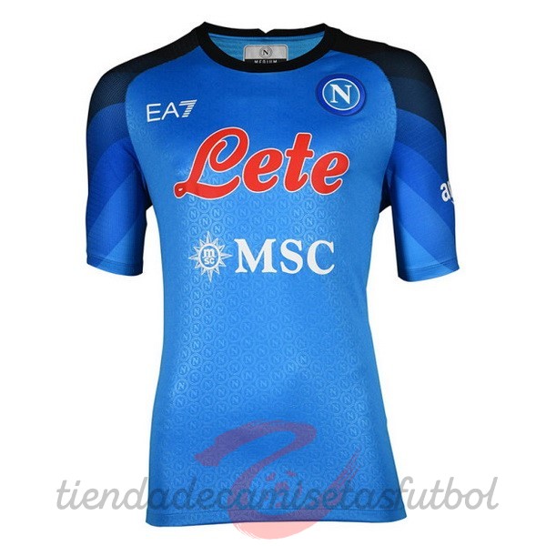 Casa Tailandia Camiseta Napoli 2022 2023 Azul Camisetas Originales Baratas