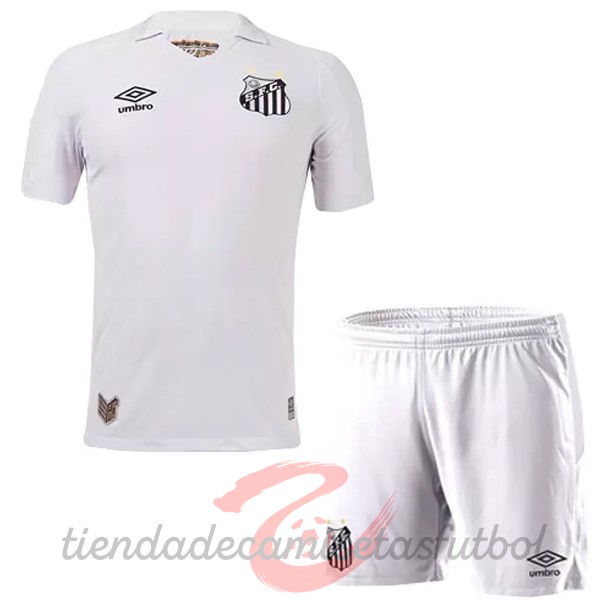 Casa Conjunto De Niños Santos 2022 2023 Blanco Camisetas Originales Baratas