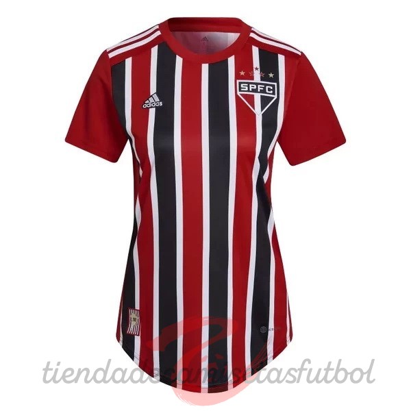 Segunda Camiseta Mujer São Paulo 2022 2023 Rojo Camisetas Originales Baratas