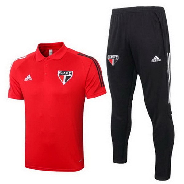 Conjunto Completo Polo São Paulo 2020 2021 Rojo Negro Camisetas Originales Baratas