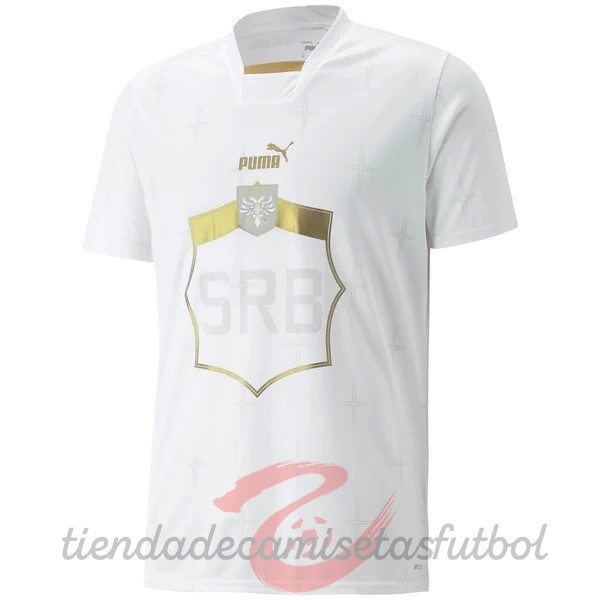 Tailandia Segunda Camiseta Serbia 2022 Blanco Camisetas Originales Baratas