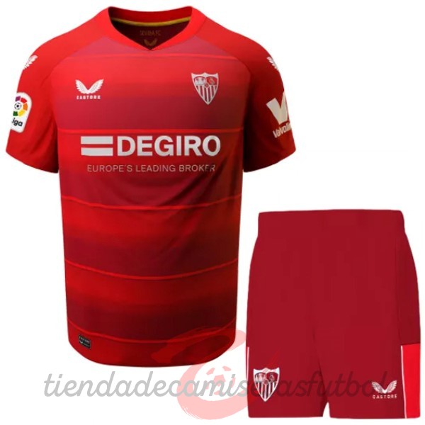 Segunda Conjunto De Niños Sevilla 2022 2023 Rojo Camisetas Originales Baratas
