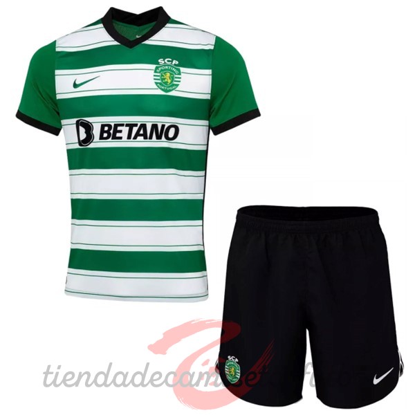 Casa Conjunto De Niños Lisboa 2022 2023 Verde Camisetas Originales Baratas