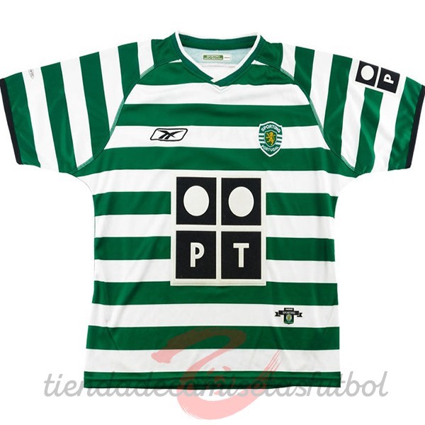 Casa Camiseta Lisboa Retro 03 04 Verde Camisetas Originales Baratas