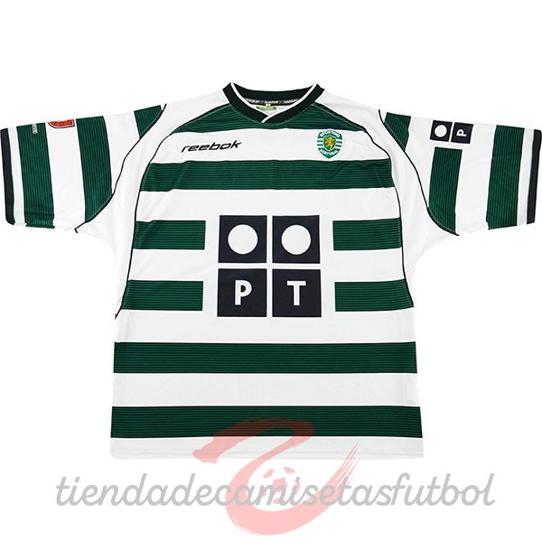 Casa Camiseta Lisboa Retro 2002 2003 Verde Camisetas Originales Baratas