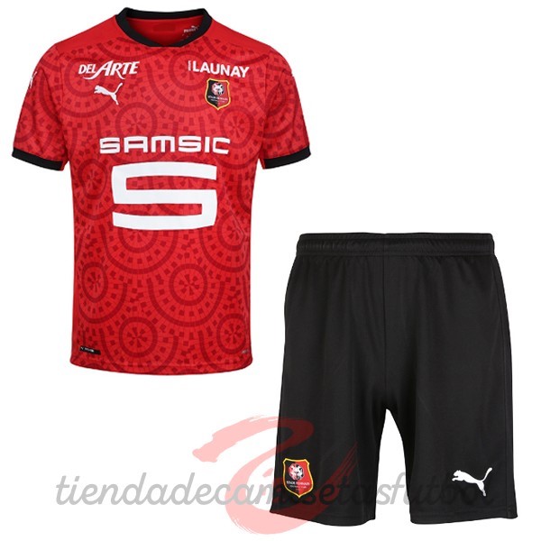 Casa Conjunto De Niños Stade Rennais 2020 2021 Rojo Camisetas Originales Baratas