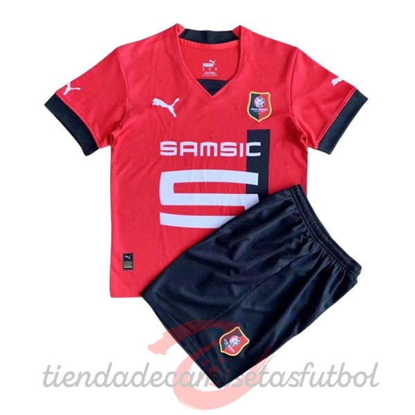 Casa Conjunto De Niños Stade Rennais 2022 2023 Rojo Camisetas Originales Baratas