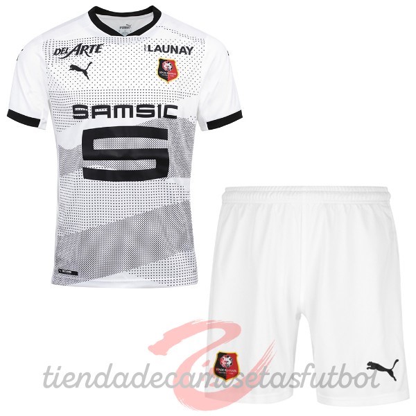Segunda Conjunto De Niños Stade Rennais 2020 2021 Blanco Camisetas Originales Baratas