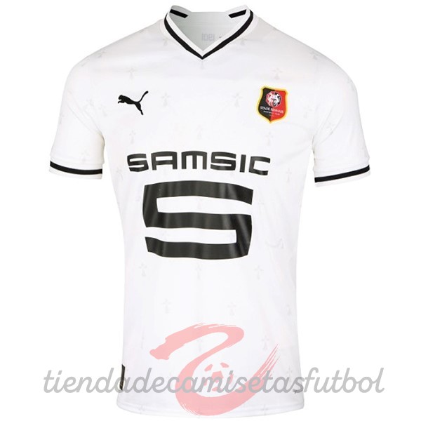 Tailandia Segunda Camiseta Stade Rennais 2022 2023 Blanco Camisetas Originales Baratas