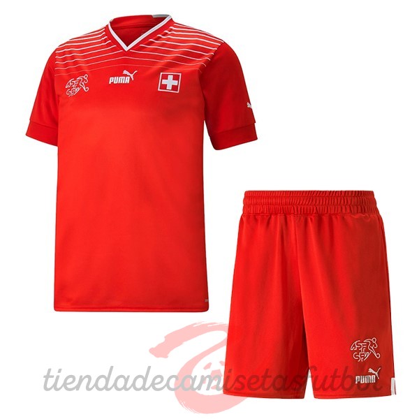 Casa Conjunto De Niños Suiza 2022 Rojo Camisetas Originales Baratas