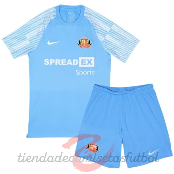 Segunda Conjunto De Niños Sunderland 2022 2023 Azul Claro Camisetas Originales Baratas