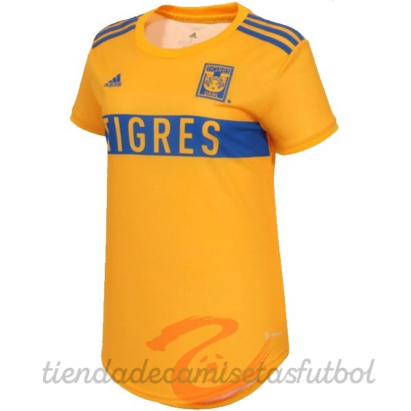 Casa Camiseta Mujer Tigres de la UANL 2022 2023 Amarillo Camisetas Originales Baratas