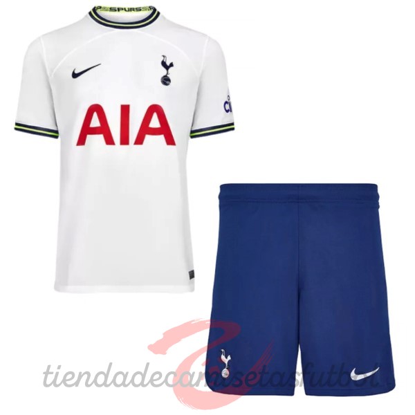Casa Conjunto De Niños Tottenham Hotspur 2022 2023 Blanco Camisetas Originales Baratas